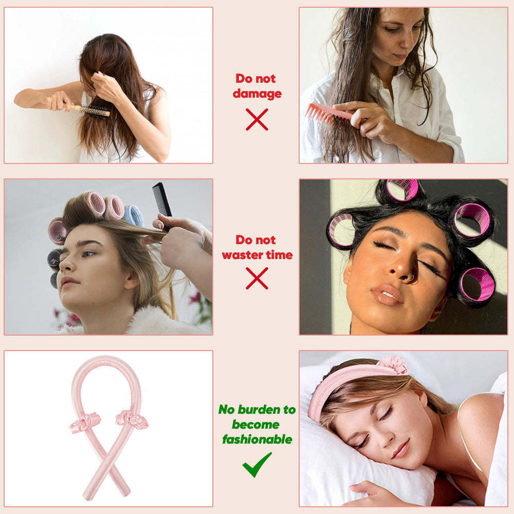 No-Heat Hair Curling Rod Headband