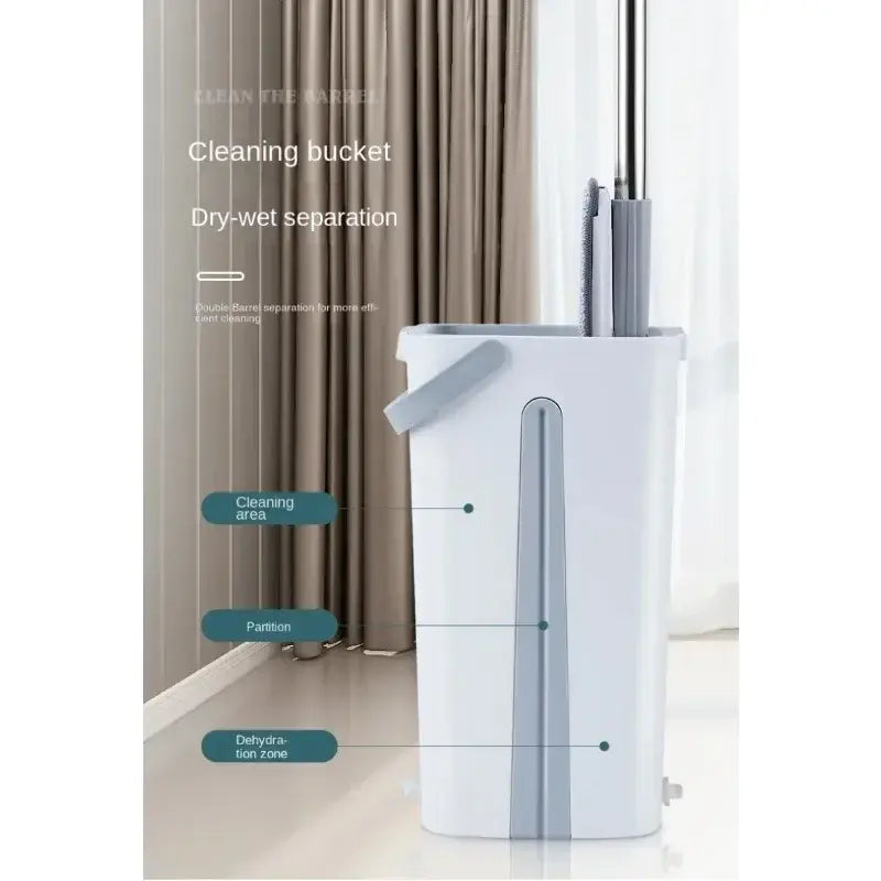 Easy Cleaning Flat Mop Bucket Set