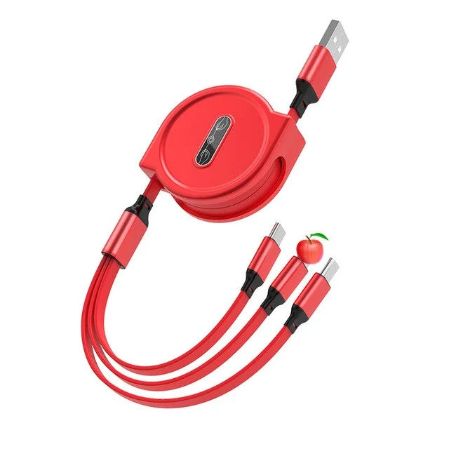 3-in-1 Retractable USB Cable Charger