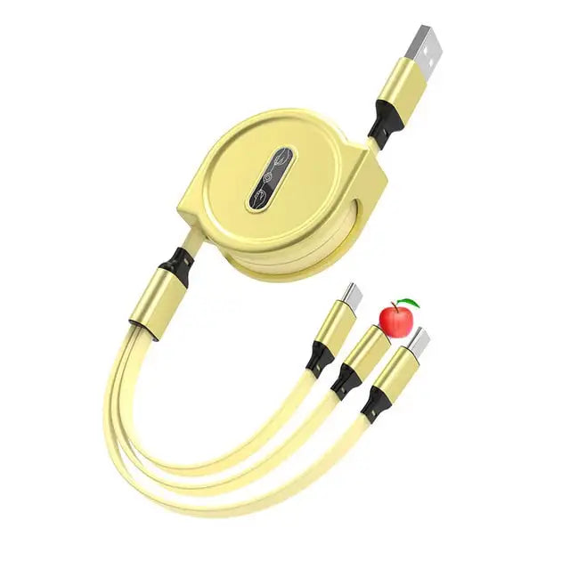 3-in-1 Retractable USB Cable Charger