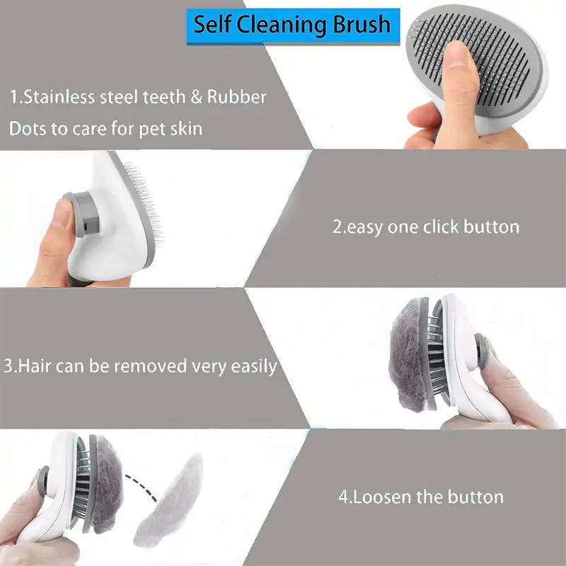 Easy-Cleaning Pet Brush