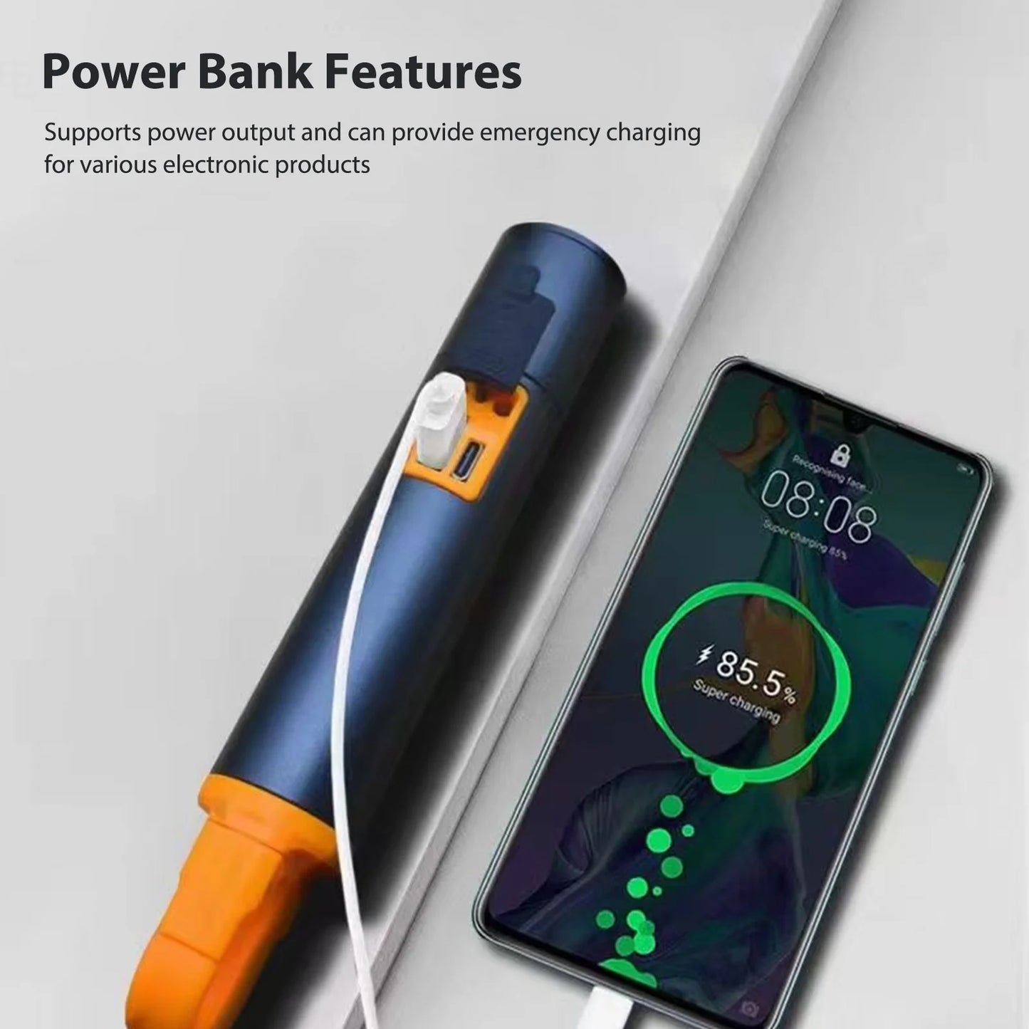 Multi-Functional LED Flashlight with Portable Charger