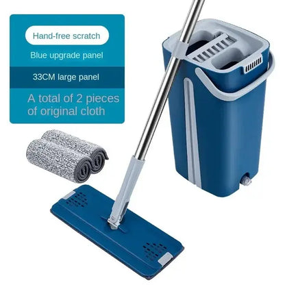 Hands-Free Flat Mop Bucket Set