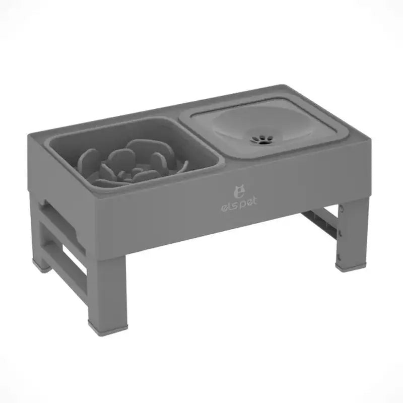 Height-Adjustable Pet Food and Water Bowl