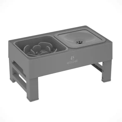 Height-Adjustable Pet Food and Water Bowl