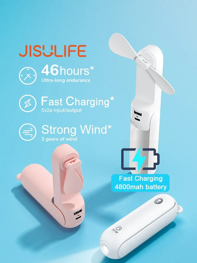 Mini-Portable Charger Fan