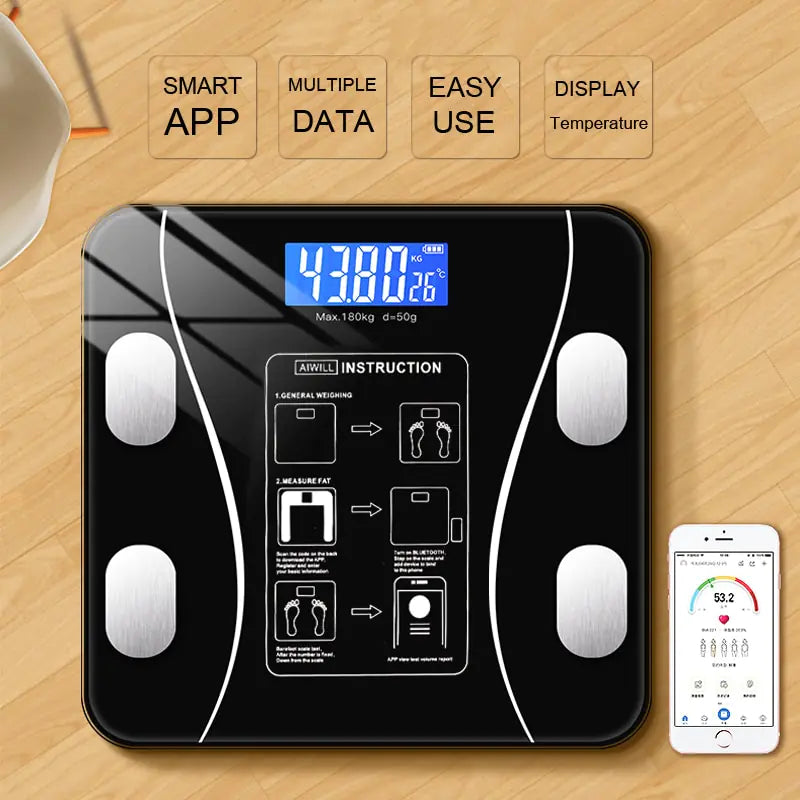 Smart Scale for Body Weight with Digital Bluetooth