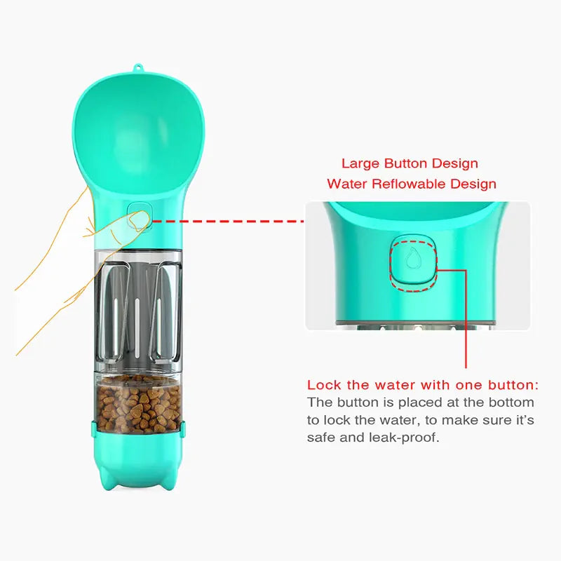 Multi-Functional Food-Water Pet Bottle