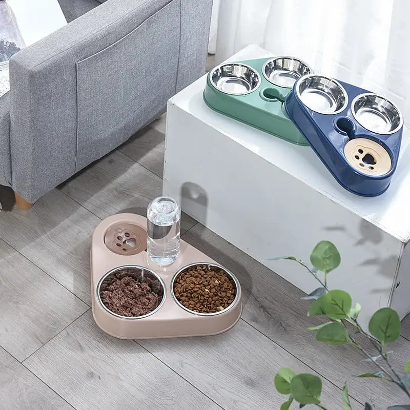 3-in-1 Pet Food-Water Bowl