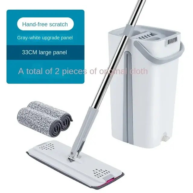 Hands-Free Flat Mop Bucket Set