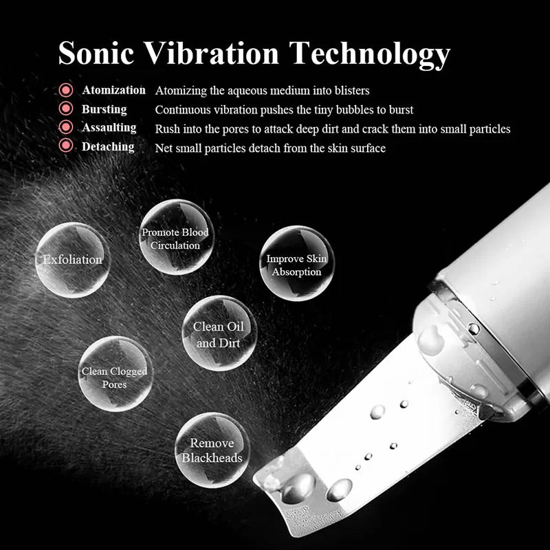 Ultrasonic Skin Spatula Face Scrubber